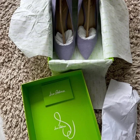 Sam Edelman Lavender Pointed-Toe Heels - Picture 2 of 5